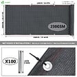 VOUNOT - Brise vue occultant en HDPE 230g/m² 1x20m avec attaches de fixation anthracite - vignette