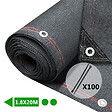 VOUNOT - Brise vue occultant en HDPE 230g/m² 1.8x20m avec attaches de fixation anthracite - vignette