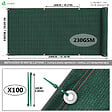 VOUNOT - Brise vue occultant en HDPE 230g/m² 1.5x20m avec attaches de fixation vert - vignette