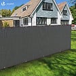 VOUNOT - Brise vue occultant en HDPE 230g/m² 1x20m avec attaches de fixation gris - vignette