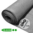 VOUNOT - Brise vue occultant en HDPE 150g/m² 1.8x20m avec attaches de fixation gris - vignette
