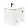 NATUREL - Naturel Meuble de salle de bain avec lavabo Naturel Forli 80x45x46 cm blanc (FORLI80BIU) - vignette