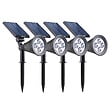 LUMISKY - 4 Spots solaires projecteurs SPIKY Blanc froid 100LM - vignette