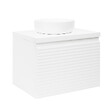 NATUREL - Meuble de salle de bain sous lavabo Naturel Savona 58x43x44,8 cm blanc brillant (SAVONA60BID) - vignette