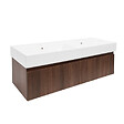 SWISS AQUA TECHNOLOGIES - Swiss Aqua Technologies Meuble de salle de bain avec lavabo SAT Evolution 118x30x44,8 cm noyer mat (SATEVO120NAU2) - vignette
