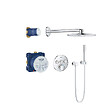 GROHE - Pack de douche encastré GROHTHERM SMARTCONTROL GROHE 34705000 - tête Ø  31 cm + douchette stick - vignette