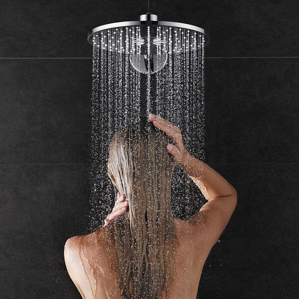 GROHE - Pack de douche encastré GROHTHERM SMARTCONTROL GROHE 34705000 - tête Ø  31 cm + douchette stick - large