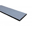 MCCOVER - Kit complet de départ/fin clôture en composite coextrudé 1,50 L x 1,80 H (lames réversible) Gris anthracite/ Gris clair, H : 180 cm, L : 150 cm - vignette