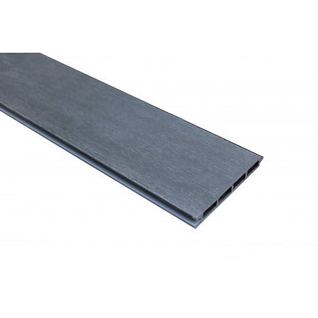 MCCOVER - Kit complet de départ/fin clôture en composite coextrudé 1,50 L x 1,80 H (lames réversible) Gris anthracite/ Gris clair, H : 180 cm, L : 150 cm - large