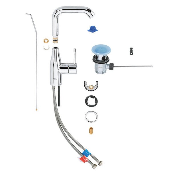 GROHE - Mitigeur lavabo ESSENCE GROHE 32628001 - taille L - bec haut - chrome - large