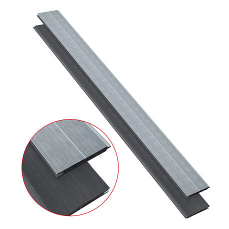 MCCOVER - Lame de cloture en composite alvéolaire coextrudée réversible Gris anthracite/ Gris clair, l.15.6 cm, L.148 cm - large