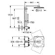 GROHE - Colonne thermostatique EUPHORIA SMARTCONTROL 310 GROHE 26508000 - 31 x 31 cm - douchette + flexible 175 cm + porte-savon - vignette