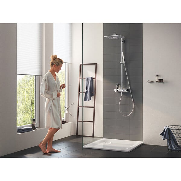 GROHE - Colonne thermostatique EUPHORIA SMARTCONTROL 310 GROHE 26508000 - 31 x 31 cm - douchette + flexible 175 cm + porte-savon - large