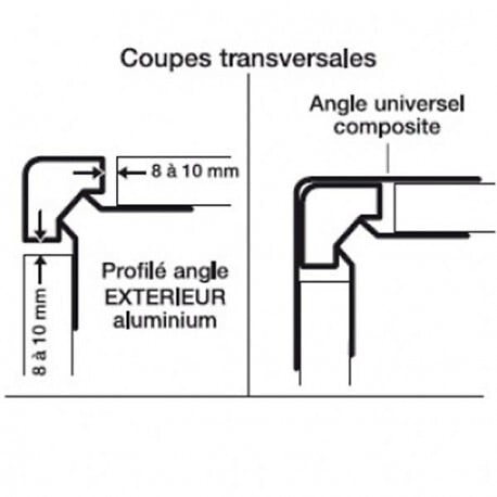 MCCOVER - Profil d'angle bois composite pour bardage Gris anthracite, ep.6 cm, l.6 cm, L.270 cm - large