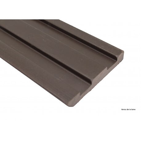 MCCOVER - Bardage ajouré bois composite Chocolat, ep.1cm, l.7.5 cm, L.270 cm - large