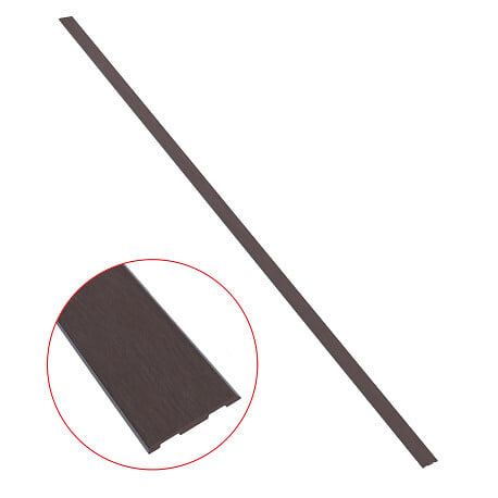 MCCOVER - Bardage ajouré bois composite Chocolat, ep.1cm, l.7.5 cm, L.270 cm - large