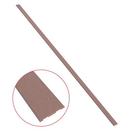 MCCOVER - Bardage ajouré bois composite Brun rouge, ep.1cm, l.7.5 cm, L.270 cm - large