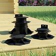 MCCOVER - PLOT RÉGLABLE DE 60 À 138 MM POUR TERRASSE BOIS ET COMPOSITE Noir - vignette