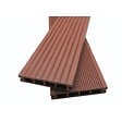 MCCOVER - Lame terrasse bois composite alvéolaire Dual Brun rouge, ep.25mm, l.14 cm, L.120 cm - vignette