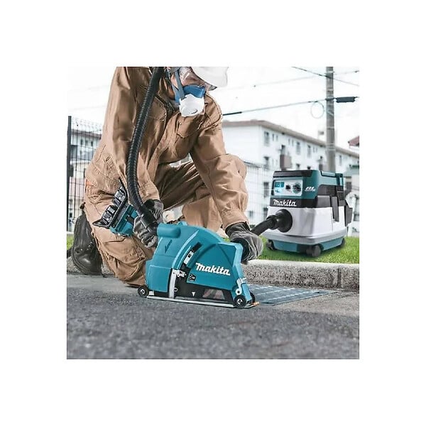 MAKITA - Carter de protection MAKITA 198440-5 pour rainurage avec raccord d'aspiration pour meuleuses Ø230mm - large