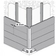MCCOVER - Profil d'angle bois composite pour bardage Brun rouge, ep.6 cm, l.6 cm, L.270 cm - vignette