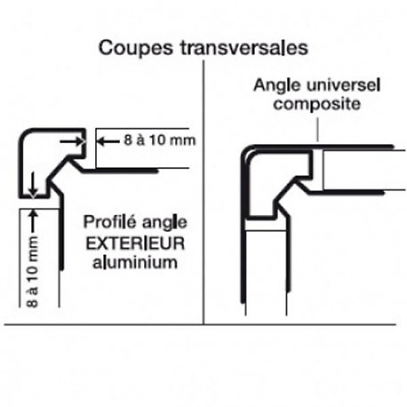 MCCOVER - Profil d'angle bois composite pour bardage Brun rouge, ep.6 cm, l.6 cm, L.270 cm - large