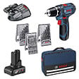 BOSCH - Perceuse visseuse BOSCH GSR 12V-15 set 2+4 Ah + 39 accessoires - vignette