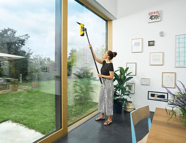 KARCHER - Extension télescopique inox - Vitres hauteur - 0,6-1,5m - large