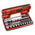 FACOM - Coffret de serrage FACOM DBOX S.161DBOX1PB - cliquet étanche - douilles 1/2" 6 pans - 21 pièces - vignette