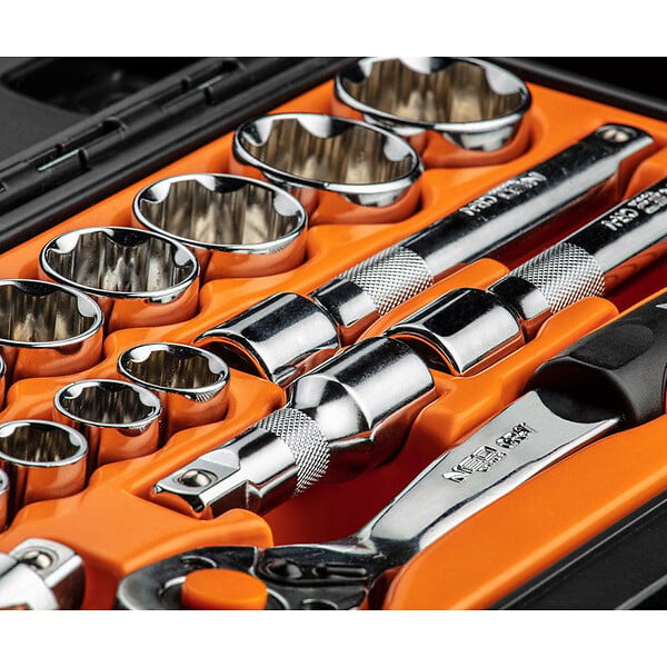 NEO TOOLS - Clés à douille 1/2 NEO TOOLS 08-694 ensemble de 23 pièces - large