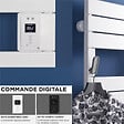 ATLANTIC - Sèche-serviettes connecté Adélis Atlantic digital étroit - 750W - Anthracite - vignette