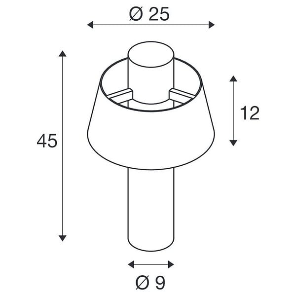 SLV - Potelet extérieur Photoni 45 SLV - E27 - 13W max - IP65 - Rouille - Sans ampoule - large
