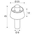 SLV - Potelet extérieur Photoni 45 SLV - E27 - 13W max - IP65 - Rouille - Sans ampoule - vignette