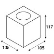 SLV - Borne extérieure carrée CONCRETO FL SLV - max.10W - GU10 - IP65 - Gris - Sans ampoule - vignette