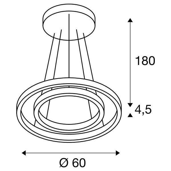 SLV - Suspension LED Up & Down ONE DOUBLE SLV - 35W - 2700/3000K - Laiton - Dimmable - large