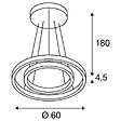 SLV - Suspension LED Up & Down ONE DOUBLE SLV - 35W - 2700/3000K - Laiton - Dimmable - vignette