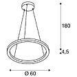 SLV - Suspension LED Up & Down ONE 60 SLV - 24W - 2700/3000K - Laiton - Dimmable - vignette