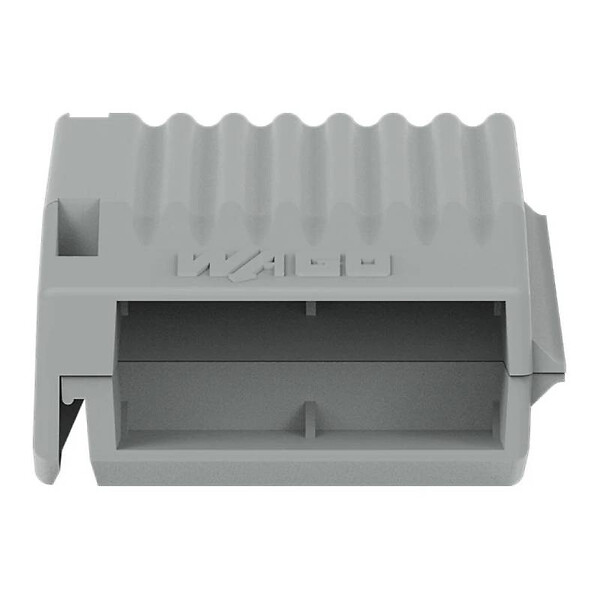 WAGO - Gelbox Wago pour conducteurs - Sans bornes de raccordement - Connexion traversante - Taille 1 - Gris - large