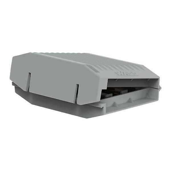 WAGO - Gelbox Wago pour conducteurs - Sans bornes de raccordement - Connexion traversante - Taille 2 - Gris - large