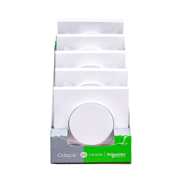 SCHNEIDER ELECTRIC - Va et vient Odace Styl - Blanc - Lot de 5 - large