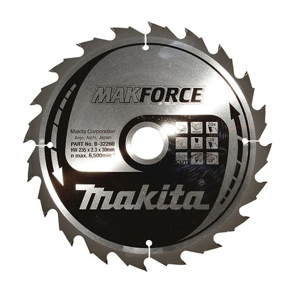 MAKITA - Lame carbure MAKITA B-32203 ''MakForce''' Bois pour scies circulaires Ø 160 mm - large