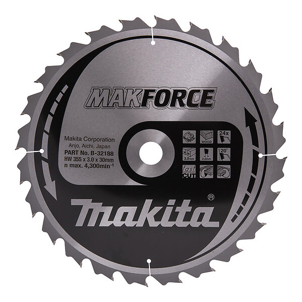 MAKITA - Lame de scie circulaire MAKITA B-32247  (B-08056) MAKFORCE 190 x 30 x 24 dents - large