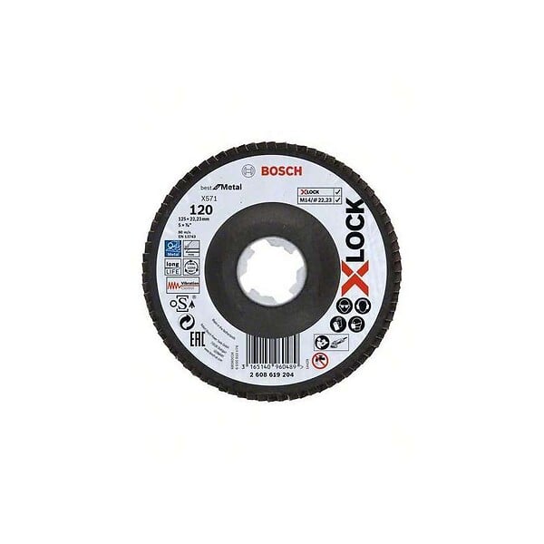 BOSCH - Plateau à lamelles BOSCH Professional X-LOCK X571 Best for Metal Ø 125 mm - large