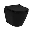 VITRA - Vitra  Integra WC sans bride + Abattant avec frein de chute en Duroplast, Noir mat (7041-083-6285) - vignette
