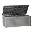 TOOMAX - Coffre de Jardin Résine 550 Litres GRIS Effet bois FLORIDA 147 x 72 x 60 cm Haute résistance UV TOOMAX - vignette