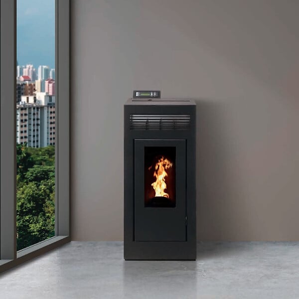 INTERSTOVES - Pack Poêle à granules MARINA 13 Etanche sortie Concentrique sur le dessus + Kit Conduit Ventouse (so - large
