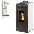 INTERSTOVES - Pack Poêle à granules MARINA 11 Etanche sortie Concentrique sur le dessus + Kit Conduit Vertical 80/ - vignette