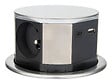 OTIO - Bloc multiprise encastrable 3 prises 16A 2P+T et 2 USB - Alu - Otio - vignette