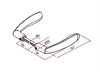 TIRARD - Béquilles doubles alu noir carré 7mm pour porte épaisseur 90mm axe 120mm - THIRARD - JE392016 - large