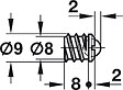 HANGER - Loqueteau à  bille diamètre 9mm avec gâche à  visser - 241.86.105 - vignette